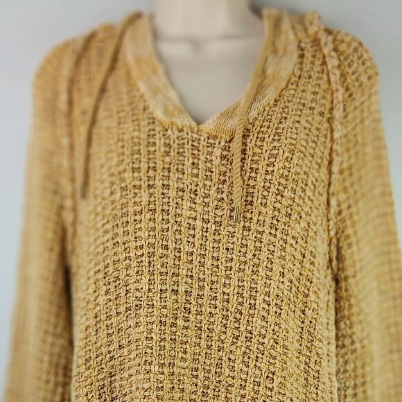 Free People SZ XS Underground Hoodie Mustard Yellow OB4508520 Oversized Slouchy - Picture 3 of 5